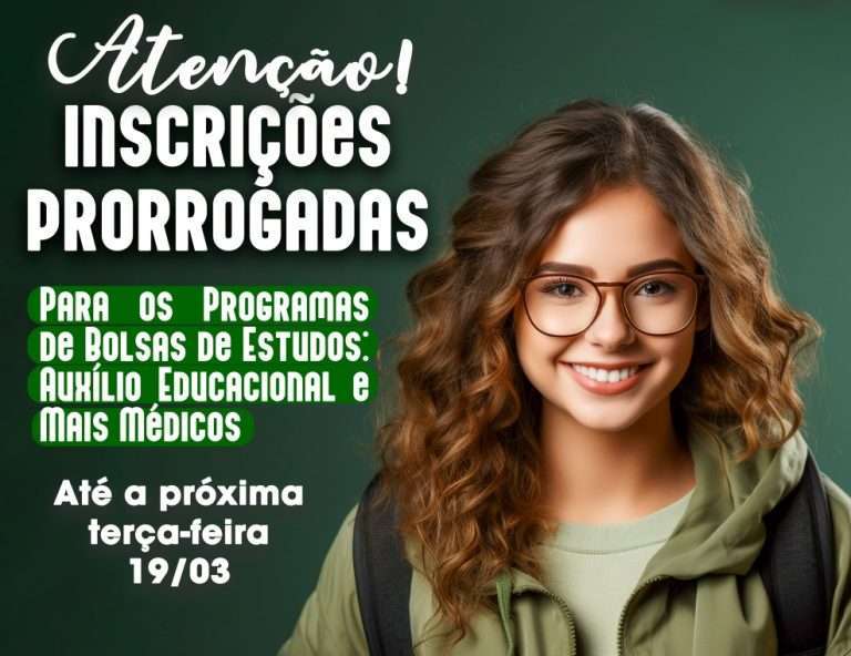 Prefeitura de Solidão prorroga inscrições para programas de Bolsas de Estudos